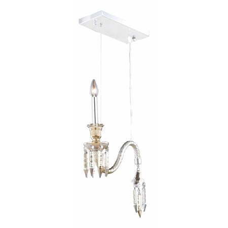 Elegant Lighting Pendant Light Golden Teak 8901D14GT-GT/EC